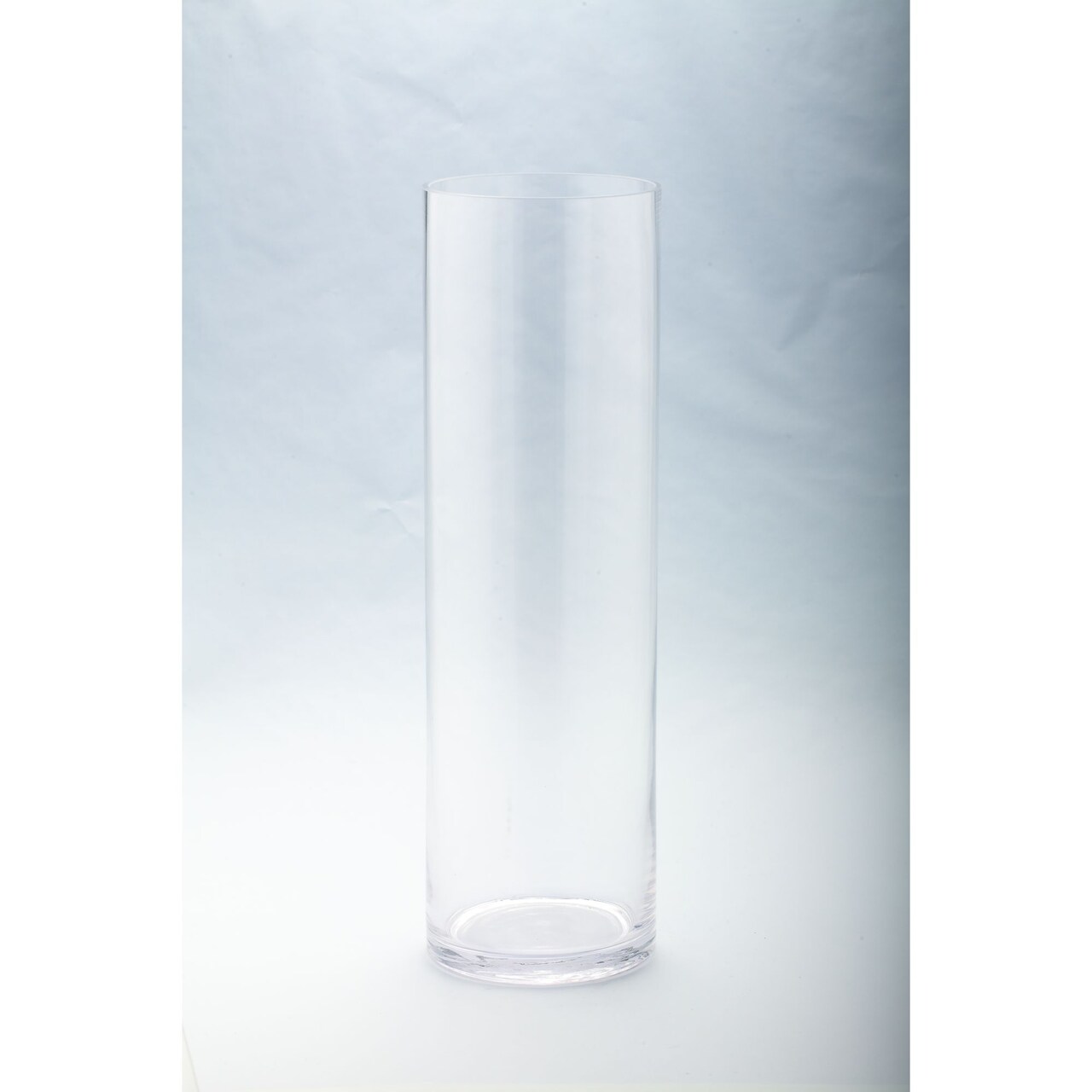 CC Home Furnishings 19.5" Clear Solid Cylindrical Transparent Glass Vase